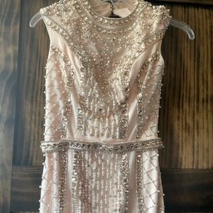 Jovani Pink/Blush beaded Homecoming Dress